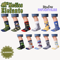 ELEFANTE MEDIAS  JUVENIL VARON ALGODON ESTAMPADO TALLE 5